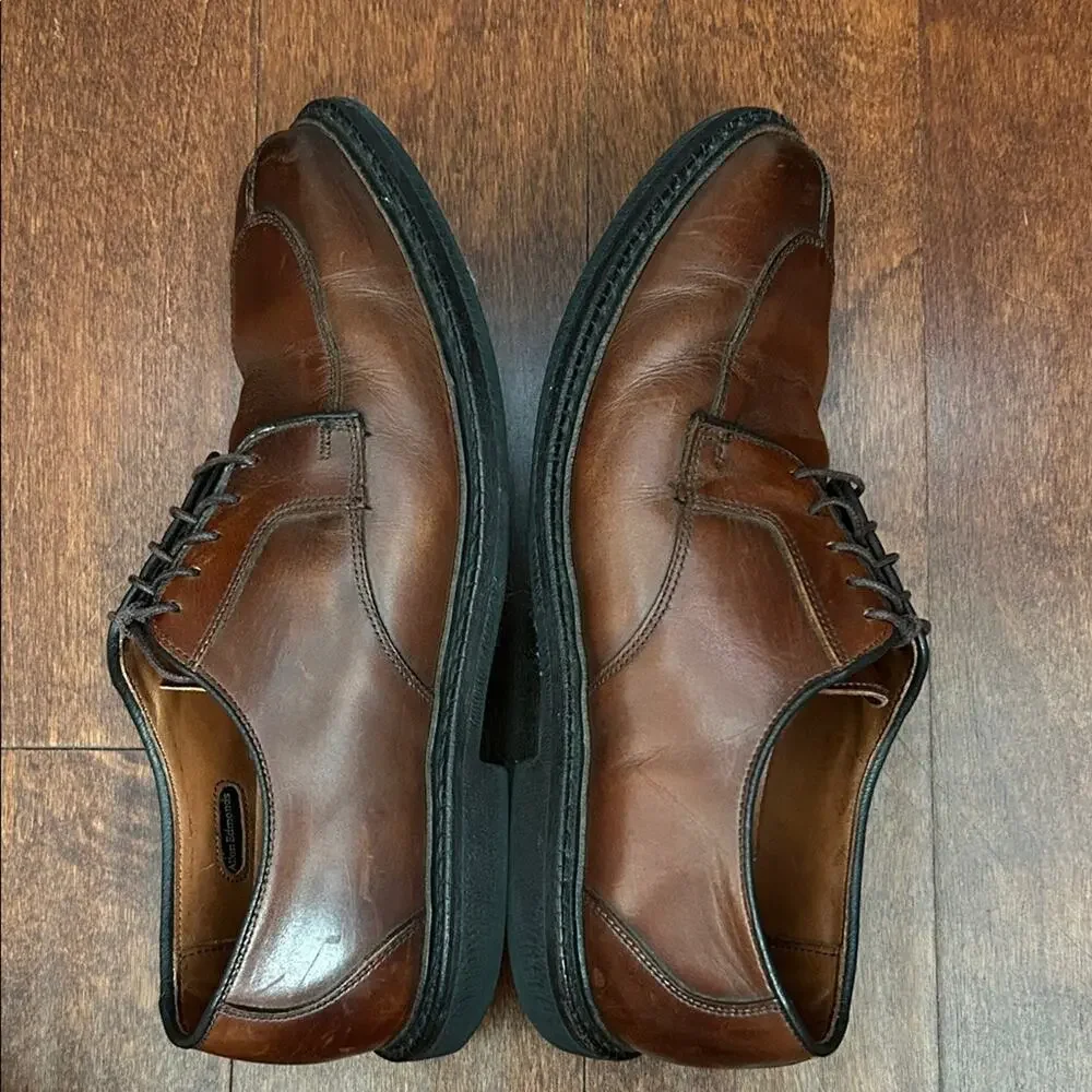 Allen Edmonds Brown Leather Derby Oxfords, Size 10